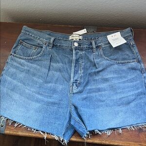 Madewell Pleated Denim Shorts NWT Size 31
